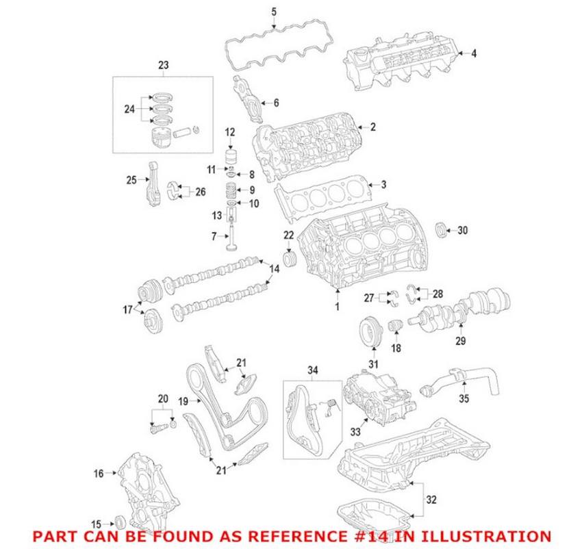 Mercedes Engine Camshaft - Driver Left 1560504501